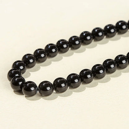 Natural Black Round Spacer Bead