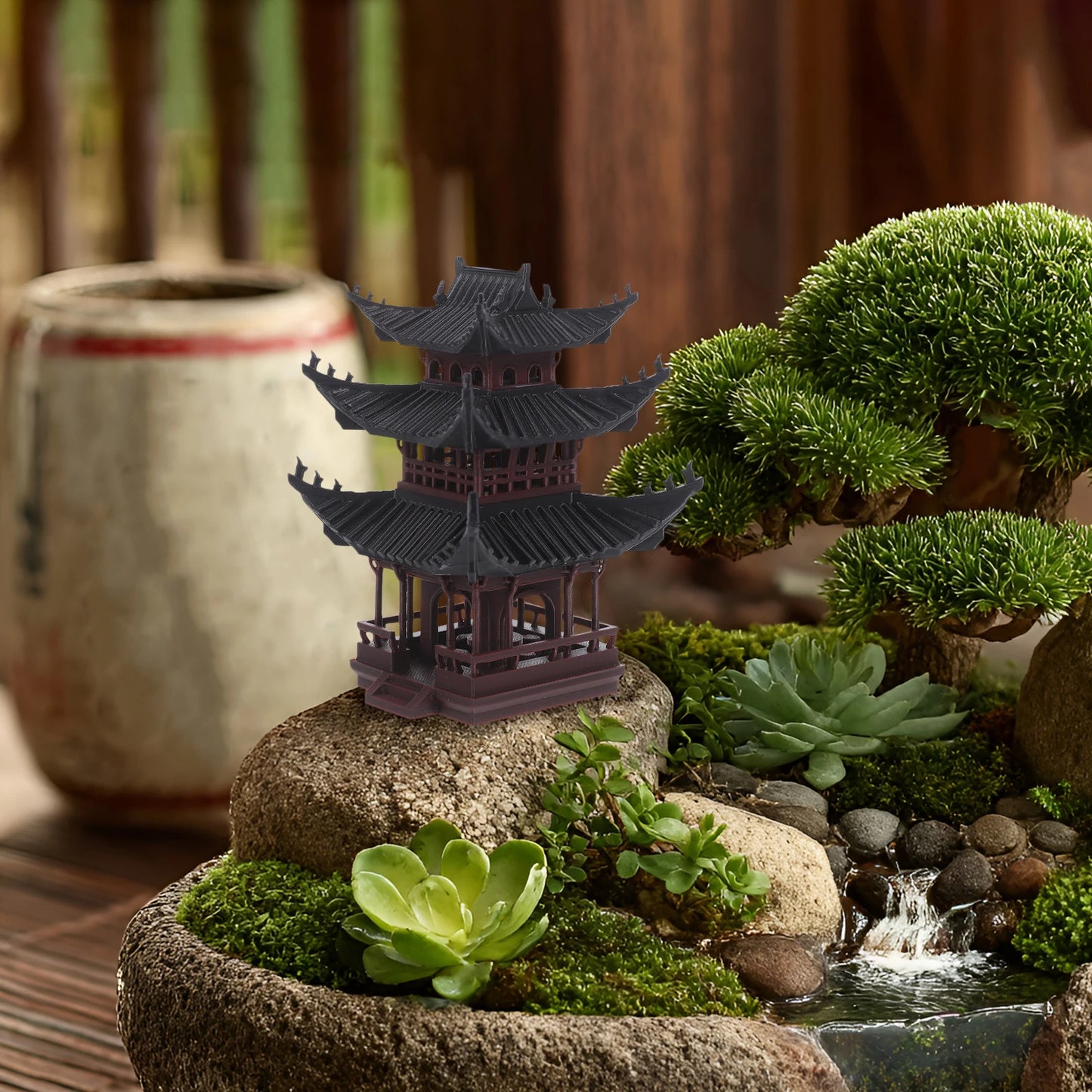 Micro Artificial Pavilion Statue