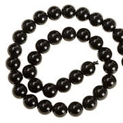 Natural Black Round Spacer Bead