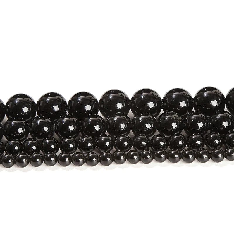 Natural Black Round Spacer Bead