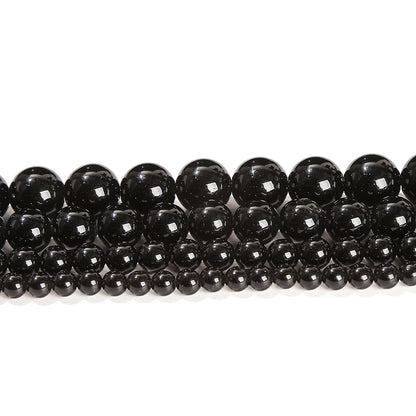 Natural Black Round Spacer Bead