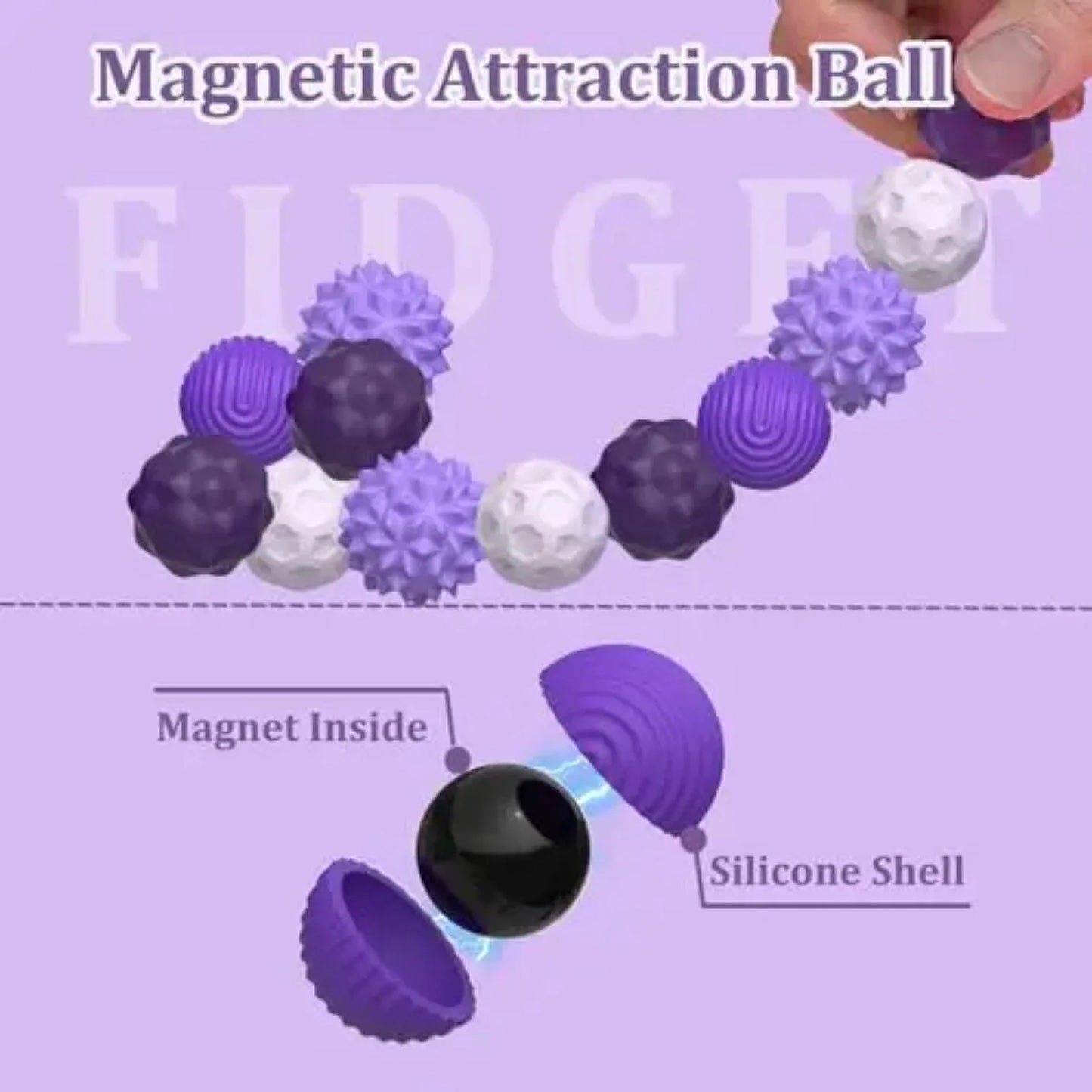 Silicone Magnetic Sensory Balls