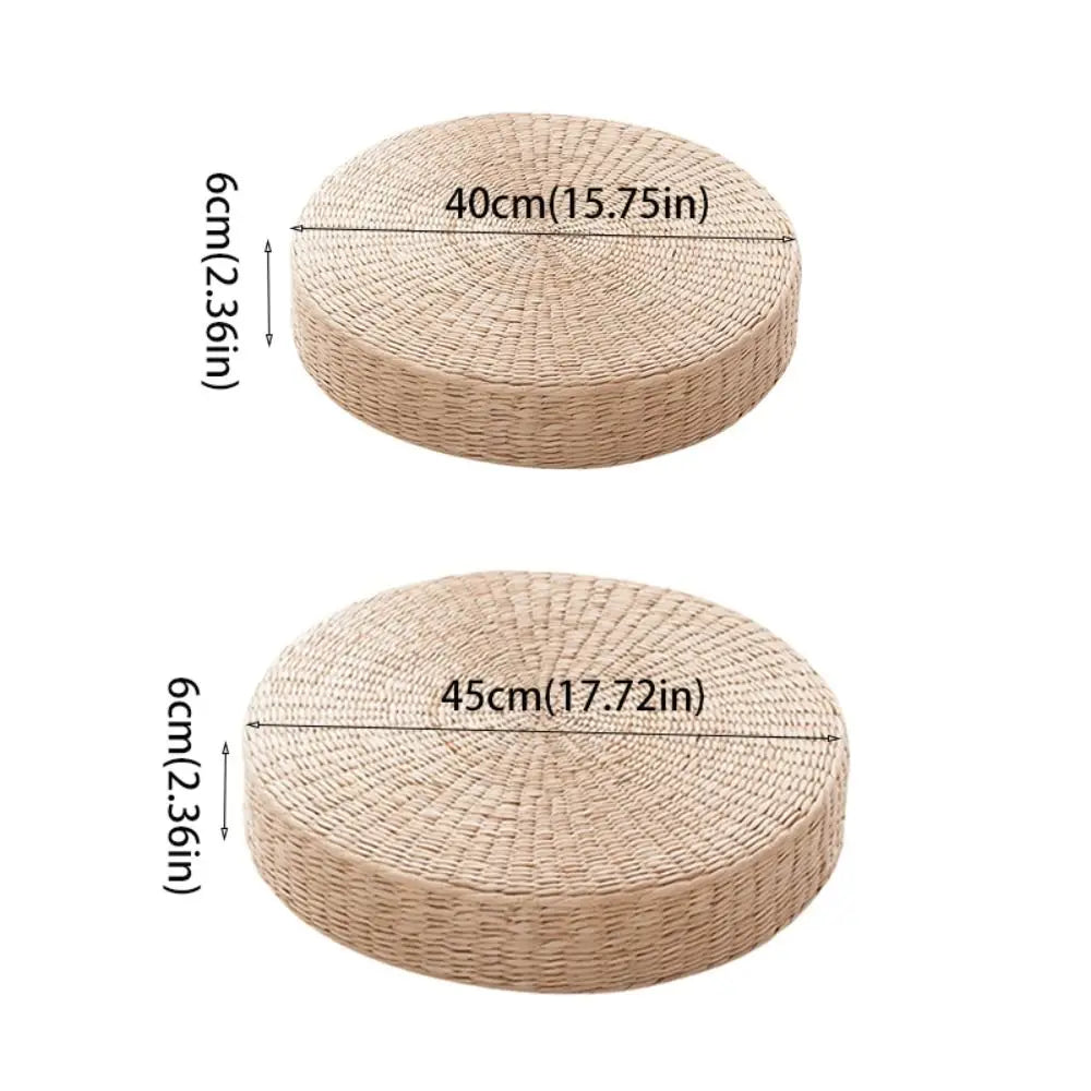 Retro Natural Straw Cushion