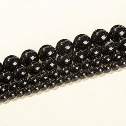 Natural Black Round Spacer Bead